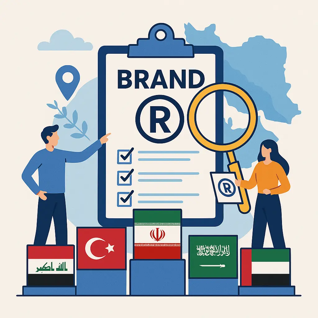 راهنمای کامل ثبت برند در ایران و کشورهای همسایه